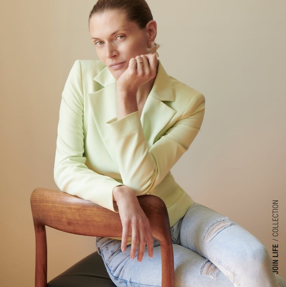 ZARA Double Breasted Blazer color Lemon - Picture 5 of 15